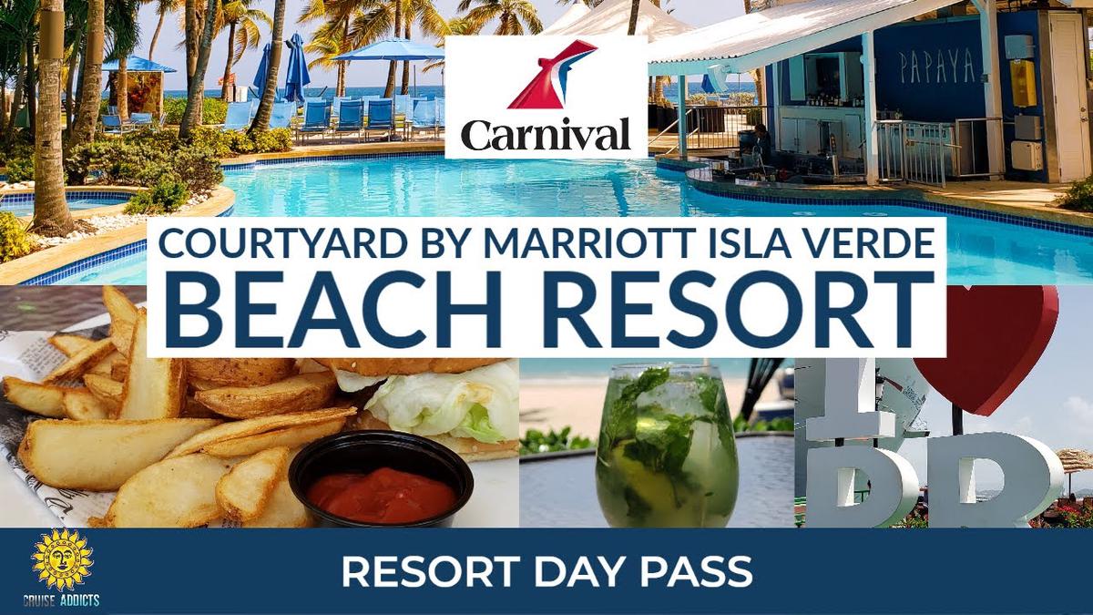 'Video thumbnail for Courtyard by Marriott Isla Verde Beach Resort  | Resort Day Pass | Resort Review | San Juan, PR'