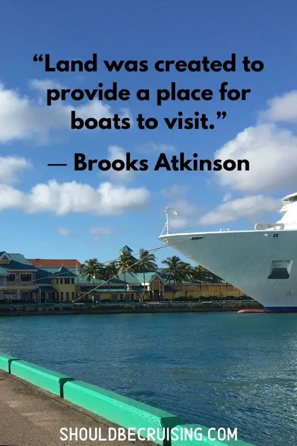 Cruise Travel Quote Brooks Atkinson pressed