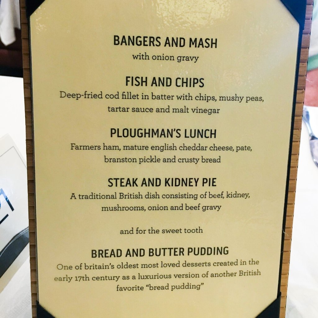 Princess Cruises Pub Lunch Review (With Menu) Should Be Cruising
